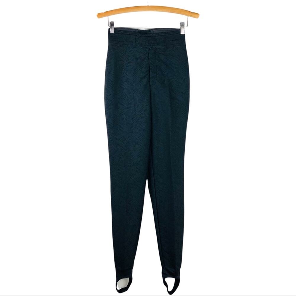 Vintage Schoeller black line design wool stirrup high waisted ski pants 6